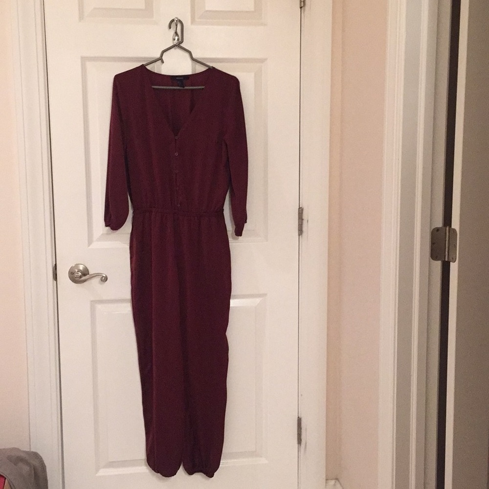 Maroon jumpsuit!